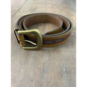 Duluth Men's Southwestern Embellished Leather Belt, Size 44